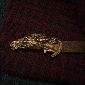DOUBLE HORSE vintage Gucci belt